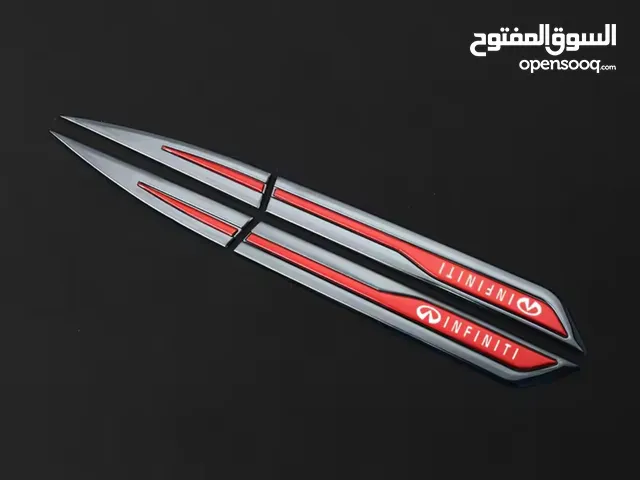 شارة شفرة جانبية لباب السيارة ، ملصق معدني واقي لإنفينيتي ، إكسسوارات هيكل السيارة ، 2 صانعة