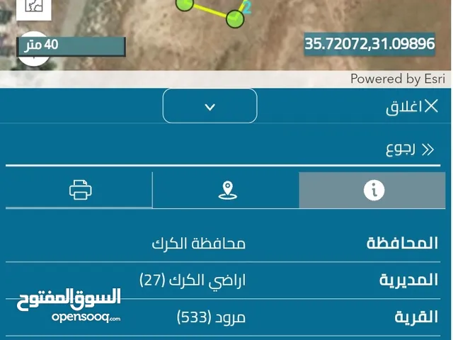 ارض للبيع على بوابة جامعة مؤته الشمالية