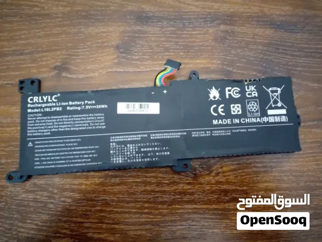 بطارية لابتوب Lenovo نوع L16L2PB2، سعة 30Wh، فولت 7.5V، بحالة جيدة، مناسبة لعدة أجهزة من سلسلة IdeaP