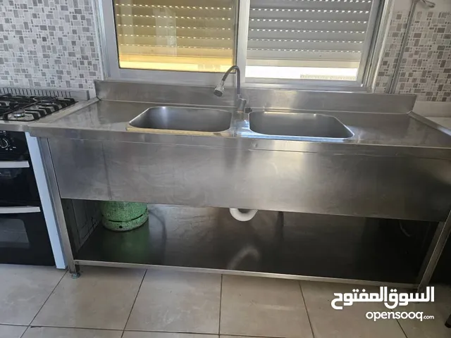 مجلى ستانلس ستيل حوضين للمطاعم stainless نظيف و شغالة 100%