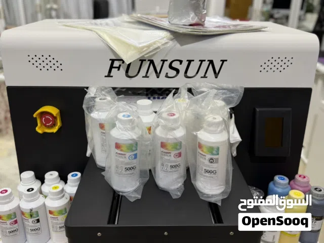 طابعه ملابس احترافيه fun sun  Heavy Duty ثقيله كبيره  طباعه مباشره ع الملابس الفاتحه