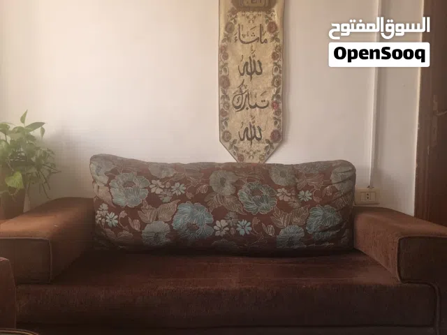 كنب كورنر مستعمل لون بني وتركوازي