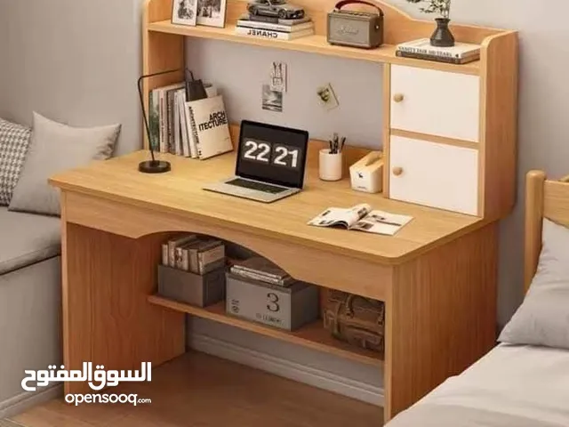 مكتب دراسي كامل متكامل مكتب مثالي مع سطح مكتب واسع خشب مقاوم للخدوش وسهل التنظيف والتركيب