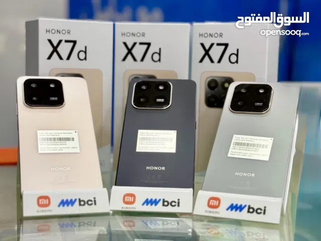 جهاز جديد بالكرتونة HONOR X7d رام 16 جيجا 256 مكفول سنة متوفر خدمة التوصيل وهدايااااااا