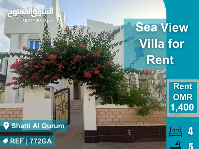 Sea View Villa For Rent in Shatti AL Qurum  REF 772GA