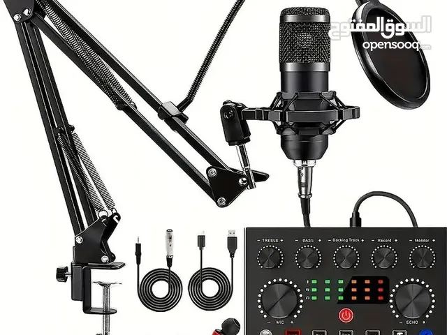 Podcast Equipment Bundle, V8s Audio Interface With All In One Live Sound Card And BM800 Condenser Mi