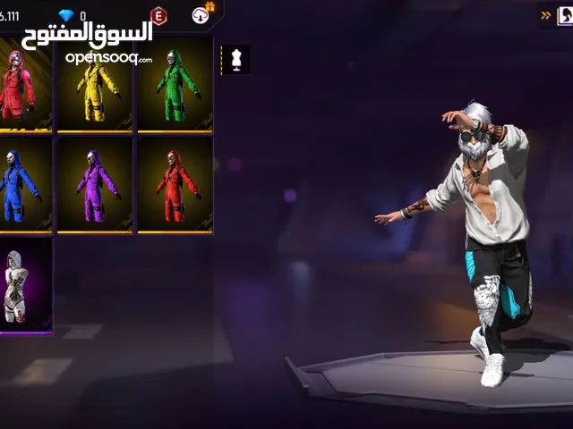 بيع: حساب فري فاير نادر وما في مثله – كل ألوان الكرمنالات موجودة!
