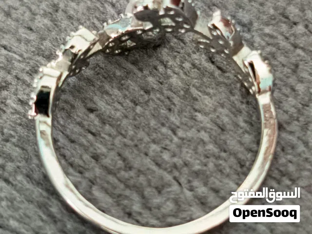 قطعة واحدة فقط لا غير خاتم أنيق ستيل قياس مفتوح مرصّع مع لؤلؤ مزارع
