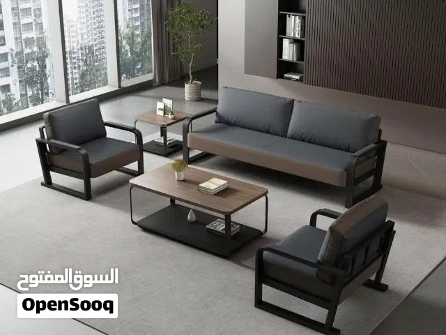 .sofa 5 person stainless steel جلسه جلد خمسه شخص كنب أريكة  مكاتب اثاث مكتبي منزلي خارجي وداخلي اثاث