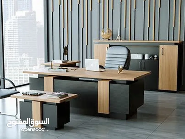 مكتب مدير مترين مع جانبية بادراج وطاولة والتوصيل والتركيب مجاني داخل عمان