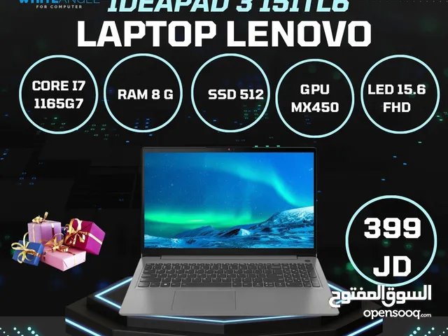 لابتوب احترافي ومثالي للطلاب والمصممين عليه كرت شاشه خارجي Lenovo IdeaPad i7 15ITL6