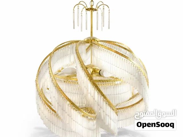 ثريا كريستال بتصميم حلزوني فاخر – إضاءة عصرية للمجالس والصالات العدد (3)