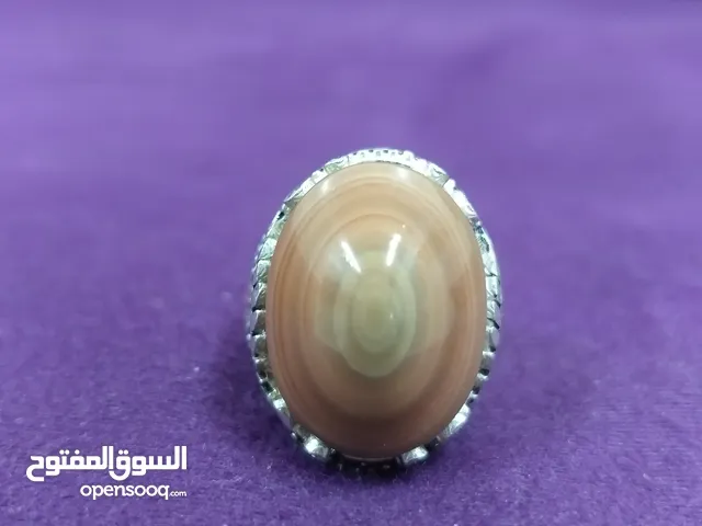 خاتم عقيق سليماني يمني طبيعي بفضة يمنية natural sulaimani agate ring