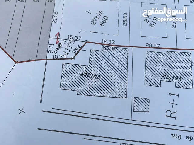 فرصة إستثمار ارض في قلب العوينة حي الوحات صالحة لعمرة من طابقين وارضي أو مبني اداري