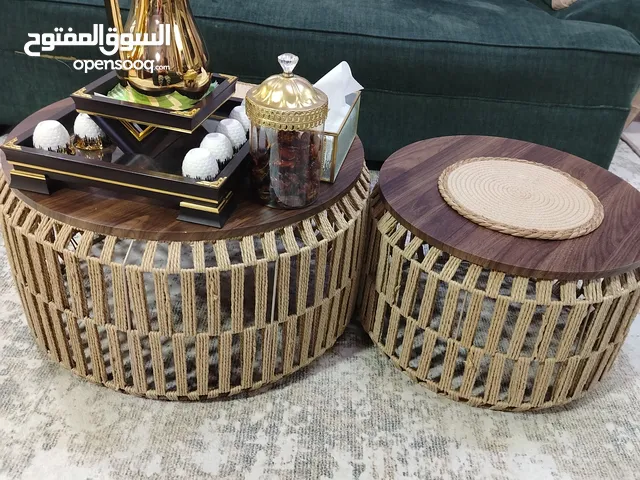 طقم طاوله حجم كبير والأصغر الاصل حديد بحبال أصليه