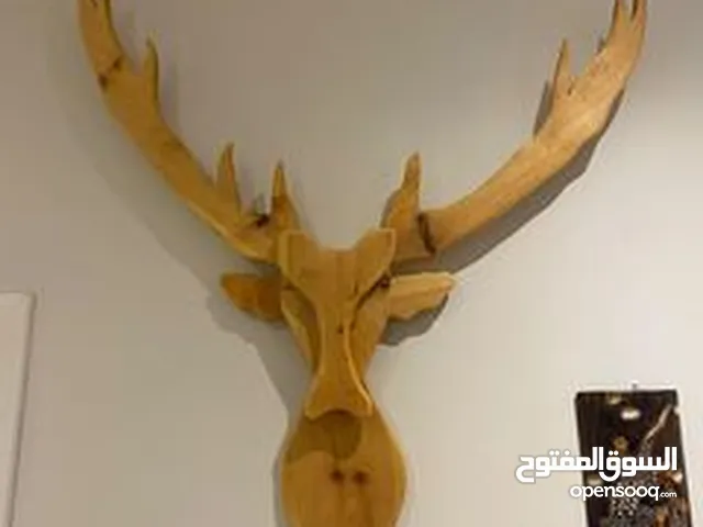 hand made wooden deer face