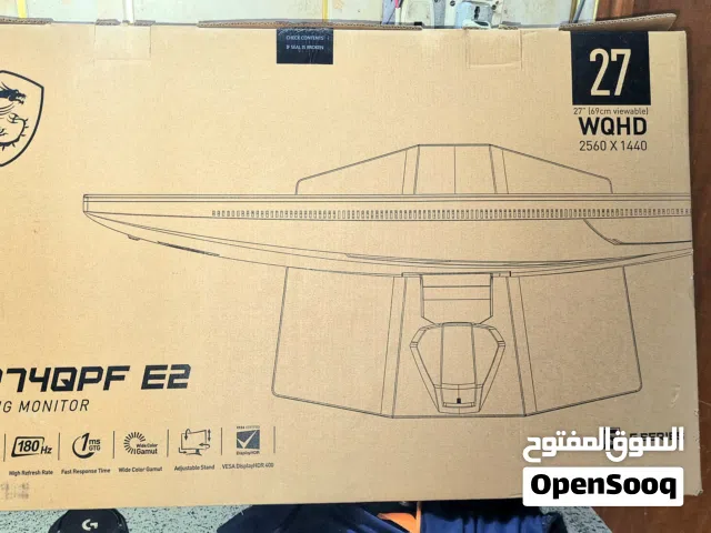 شاشة جديدة بلكارتون G2740PF E2 180Hz تدعم كل خواص البلي 5                    شاشة جديدة بلكارتون