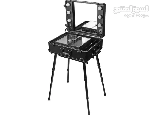 Vanity with lights, folds into suitcase