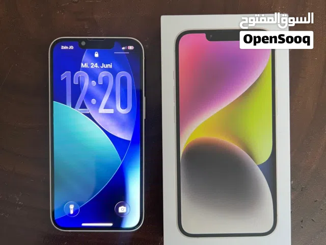 ايفون 14 ابيض - 128 جيجابايت في حالة ممتازة