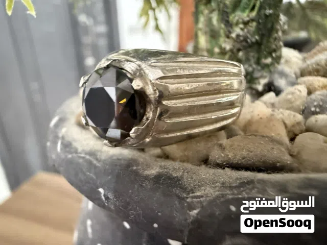 خاتم فضه جديد تفصيل حجر موزنايت اصلي اكشخ للعيد