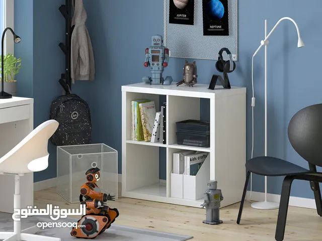 وحدة أرفف لون أبيض 77x77 سم من ايكيا جديده بالكرتونه عمليه للتخزين لم تستعمل 10دك فقط