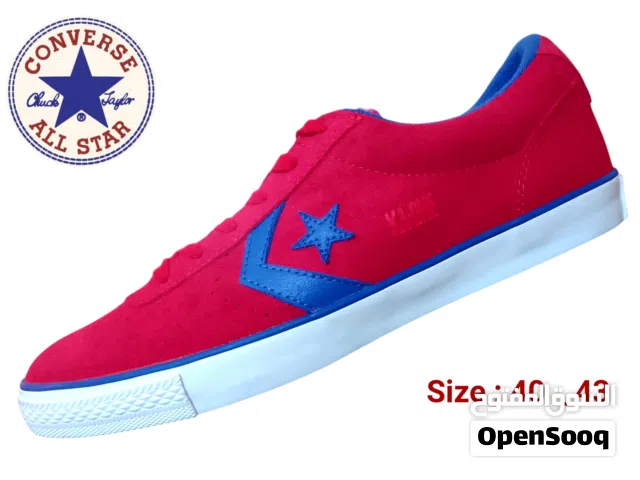 حذاء رجالي كاجوال Converse All stare لون احمر متوفر قياس 40 و 43 خامة متينه نعل ربر  غني عن التعريف