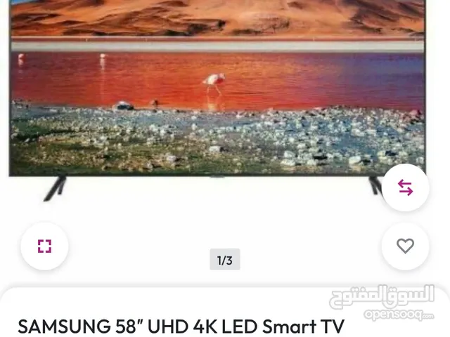 Samsung 58" UHD 4K AU7000 Smart TV  تلفزيون سامسونج 58 إنش SAMSUNG 58′′  UHD 4K LED Smart TV