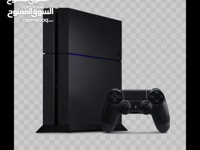 بلايستيشن 4 فات 500gb مع ايدتين وسيدي ريد ديد رديمشن 2 وفيفا 25 ولعبة human foul falt