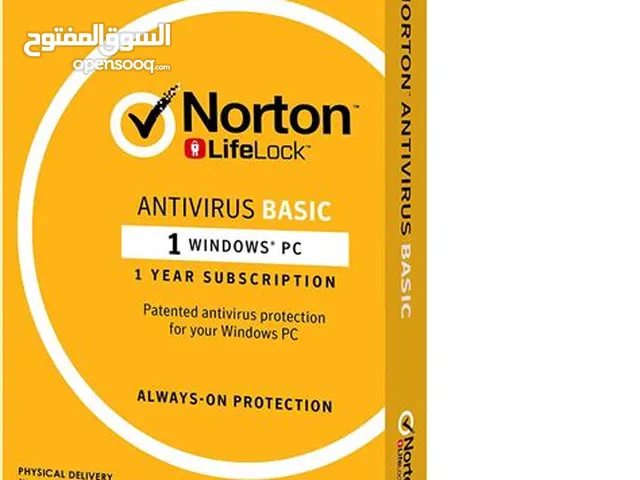 NORTONLIFELOCK ANTIVIRUS BASIC 1 WINDOWS نورترن انتي فايروس لحماية جهاز الكمبيوتر مستخدم واحد