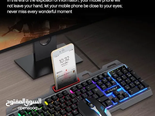 مجموعه كيبورد و موس الالعاب بإضاءة خلفيهة RGB-Gaming keyboard and mouse