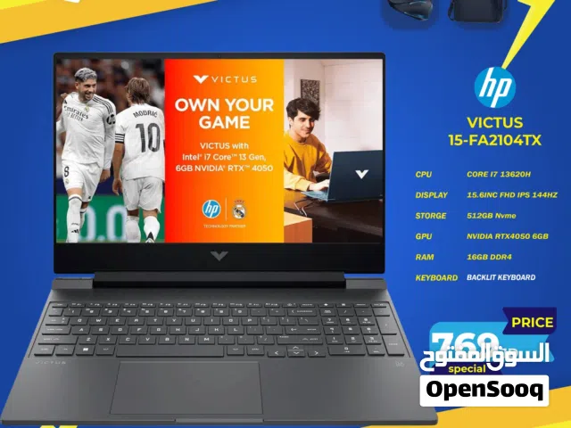 لابتوب اتش بي اي 7 Laptop HP i7-13Gen 16GB RTX4050 بافضل الاسعار