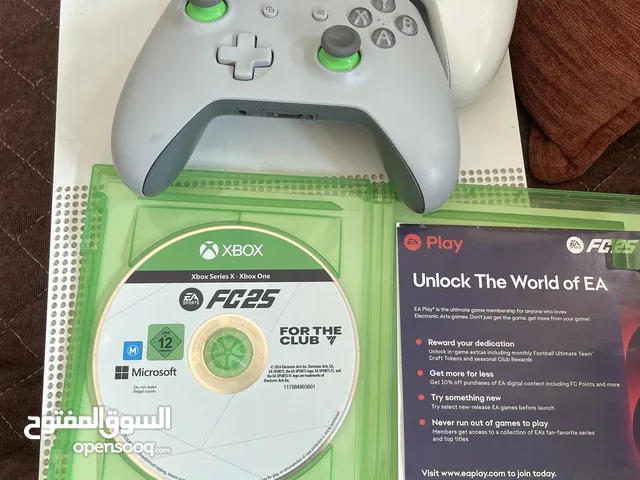 اكس بوكس ون اس مستخدم و لكن بافضل حالة مع cd fc 25 و يدتان شغالتان مستعمل خفيف و عليه العاب اخرى gta