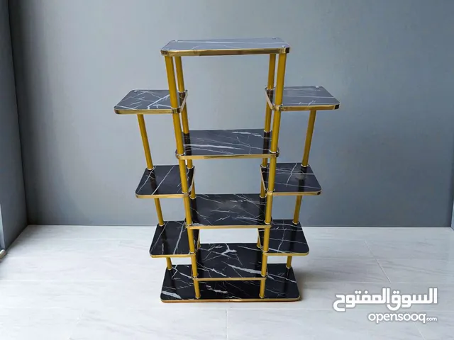 ستاند زرع خشبي بطابع رخامي – متعدد الطوابق الاستخدامات: مثالي لترتيب النباتات المنزلية بطريقة أنيق