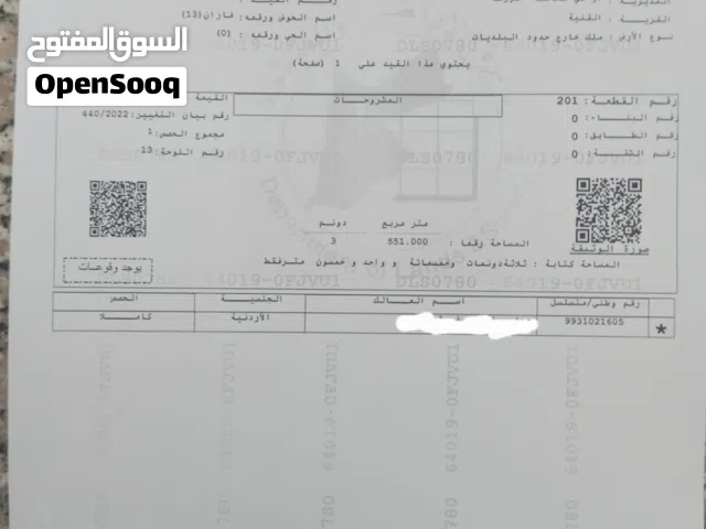Farm Land for Sale in Zarqa Al-Qnaiya