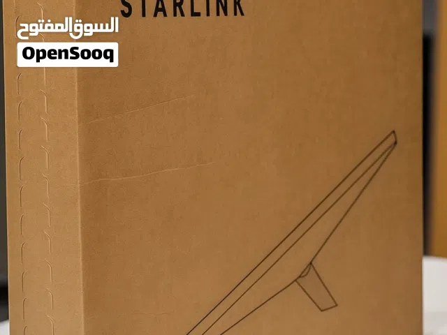جهاز الإنترنت الفضائي ستارلينك موديل V4 مُحكَّم ومختوم، جديد وما عليه أي تفعيل.