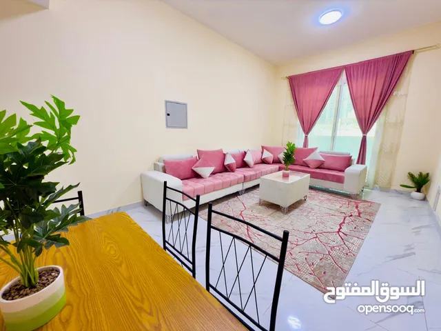 SH \ عجمان ، الراشدية/3/ ، ايجار شهري شامل الفواتير ، غرفة وصالة مفروشة ، فرش جديد ، بلكونة