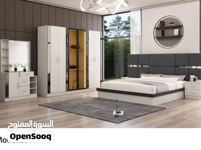 BEDROOM SET WITH MTTRESS  WITH FITTING 7 PCS/غرف نوم مل سباع قطع مع دوشج مع ترکیب مجاني