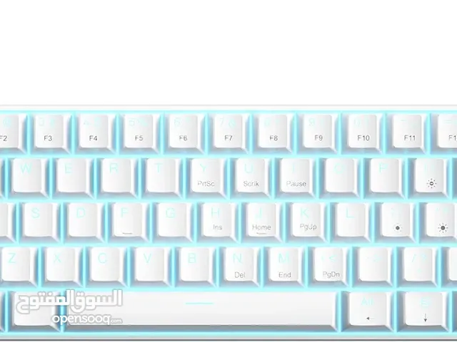 rk royal kludge mechanical keyboard White and blue