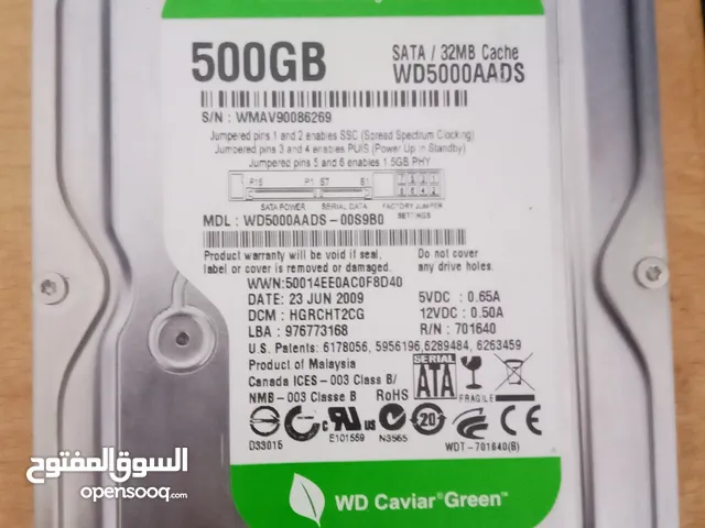 للبيع هارد حجم 500 جيجا داخلي