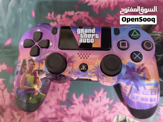 جويستك بلي 4 تجاري درجة ممتازة طبع gta6 مع كيبل  جهاز مفحوص + ضمان 3 ايام اقرأ الوصف