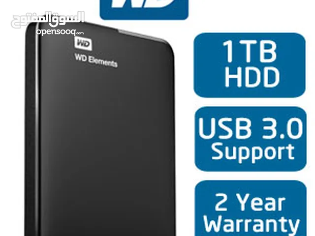 هارد خارجي hdd نوع( توشيبا و wd) يعمل مع) بلاي ستيشن 4 {مهكر و عادي} و 5 و pc و هاتف نقال)