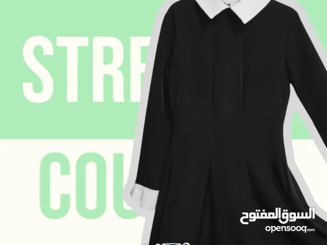 فستان نسائي ناعم وأنيق _ تصميم ملكي _ مقاس مخصر وكلوش