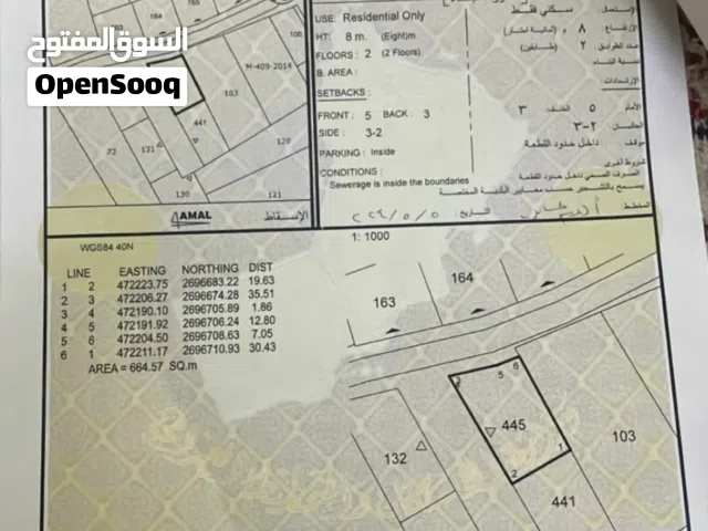 ارض سكنيه في صحار قريبه