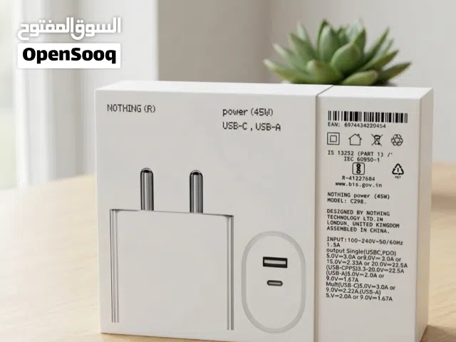 Nothing (R) 45W Fast Charger Dual Ports (USB-C and USB-A ports)