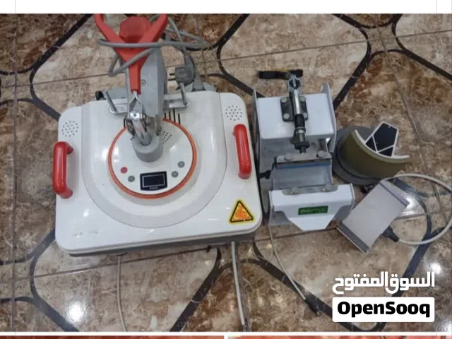 بيع طابعه + مكبس حراري + كتر قص