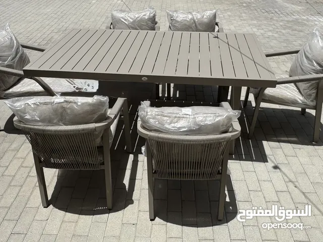 Manchester Hills 1 + 6-Seater Dining Set - Grey - With 2.5 Years Warranty.