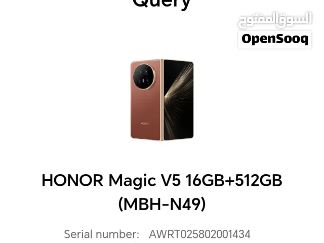 HONOR Magic V5 – 16GB RAM + 512GB Storage  Like New
