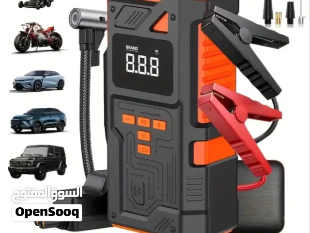 للبيع بطارية لشحن السيارات مع منفاخ هواء للإطارات