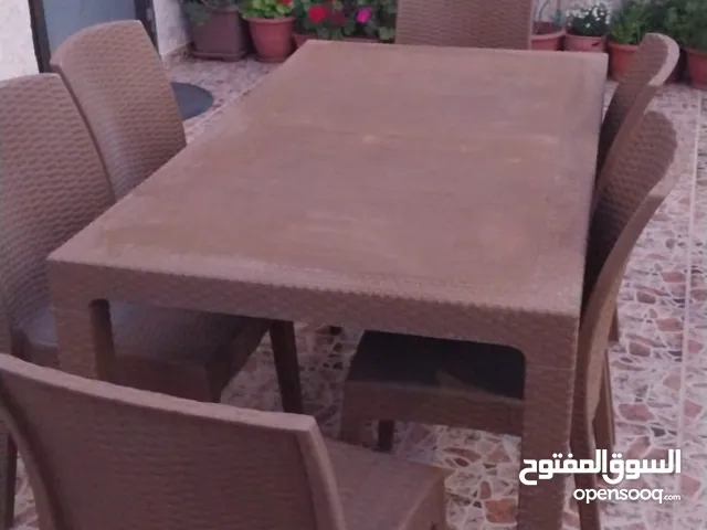 طقم جلسة خارجية انيق ب6كراسي +طاولة