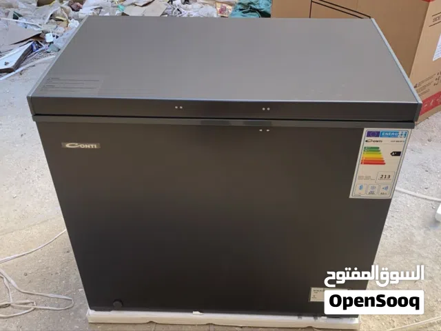 عرض نااار على فريزر بطح كونتي 200 لتر سلفر مع باب زجاج سحاب